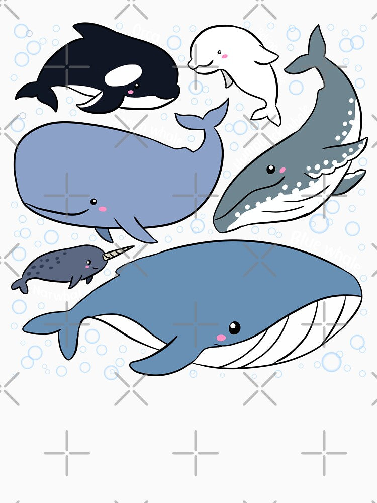 Cute Whales pattern by Yarafantasyart