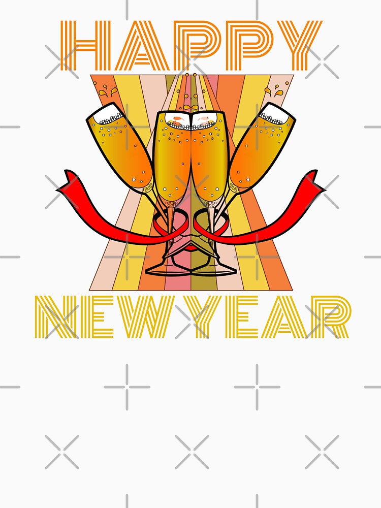 Happy New Year Retro Celebrate New Years Cheers by theflandonian