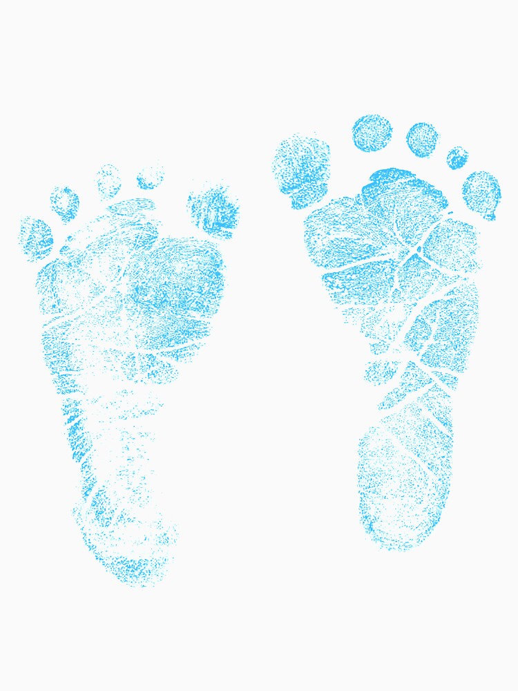 Blue Baby Footprints. Adorable Baby Feet Perfect For New Baby Boy by Digital Eclectica