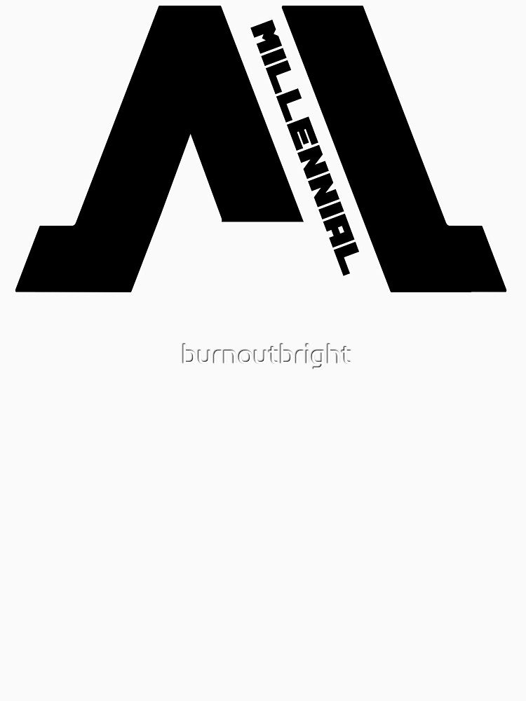 Abstract Millennial Black Print by burnoutbright
