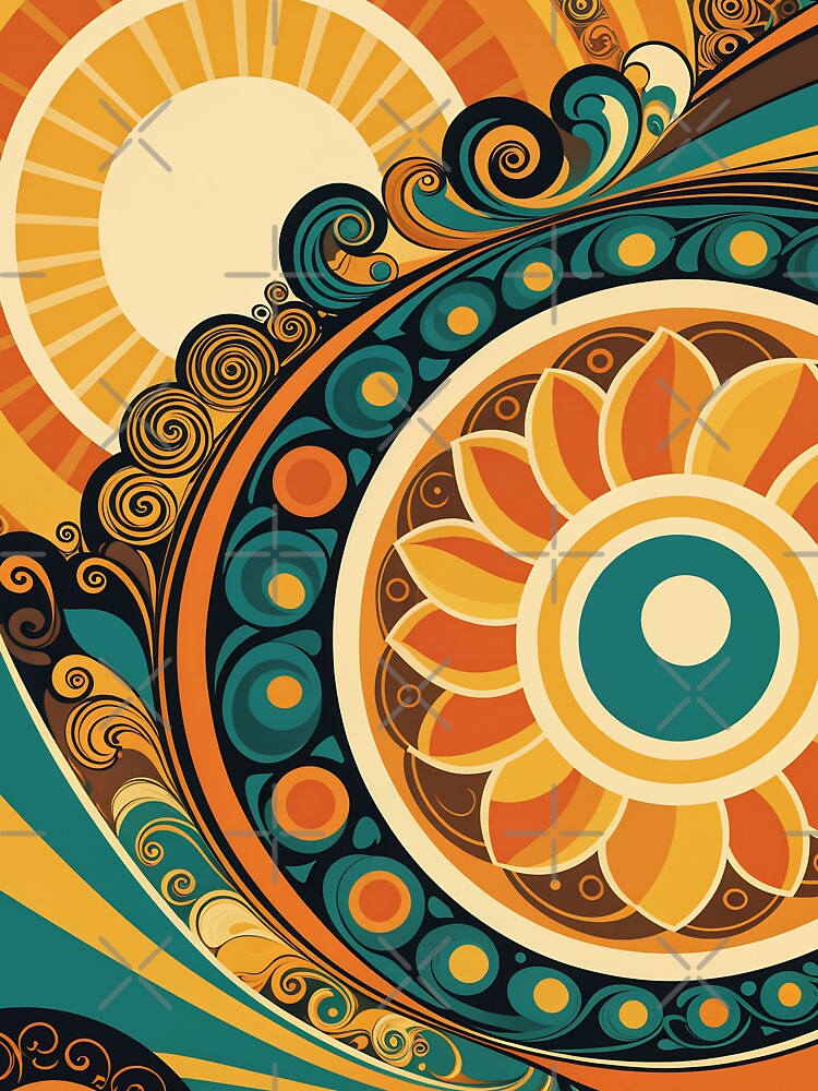 Groovy Retro Vintage 70s Vibe flower Power by Prints and Lifestyle