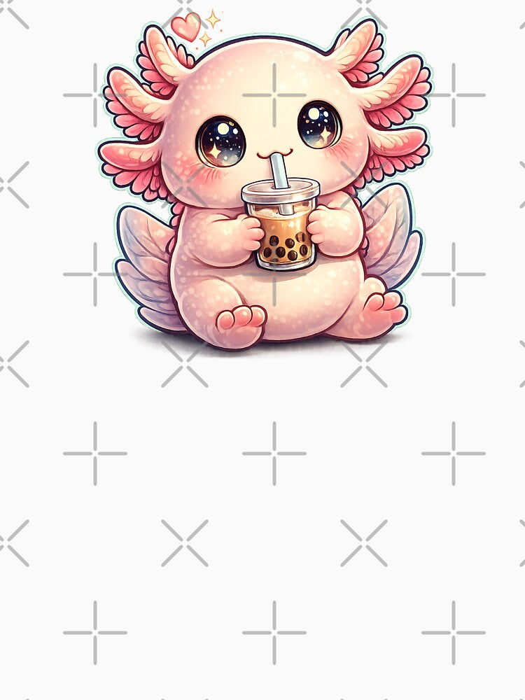Kawaii Axolotl Bubble Tea Dream by Raddoodles