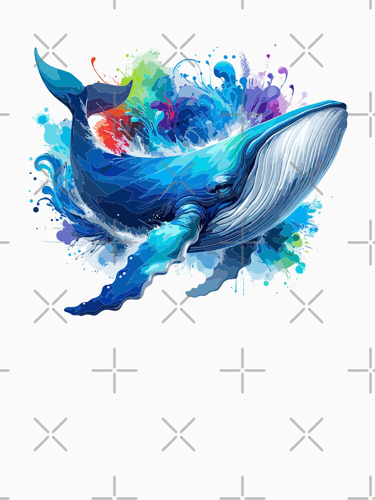 Blue Whale Colourful background by Jannick09
