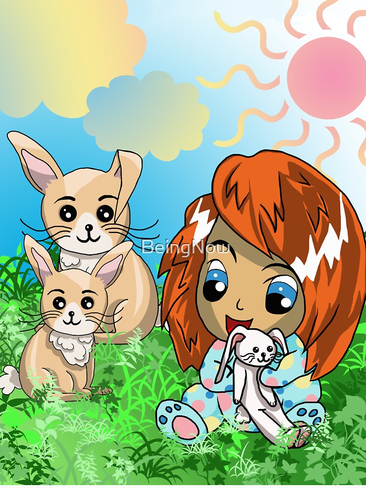 cartoon rabbit and baby by BeingNow
