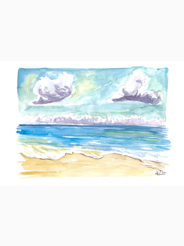 Beach Waves Spray And Caribbean View by artshop77
