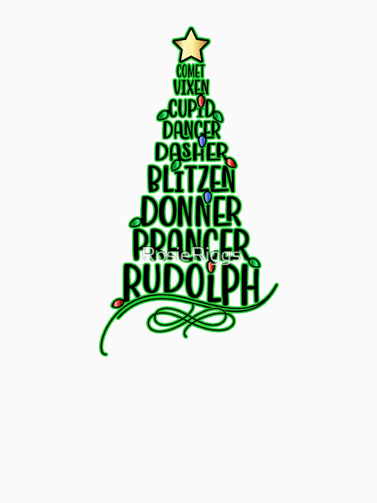 Santa's Reindeer Christmas Tree by RosieRiggs