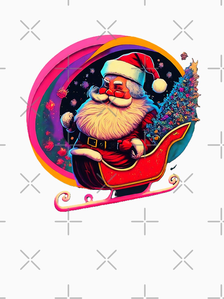 Santa Claus Christmas , Retro Santa Graphic , Vintage Holiday , Christmas Gift Idea, Festive Santa Claus by Indyadizine