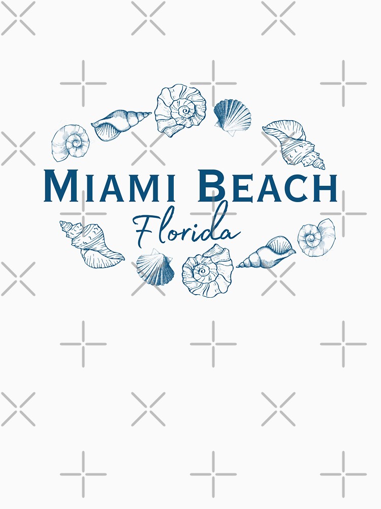 Miami Beach Florida Seashell Circle Shirt | Coastal Beach Souvenir Tee | Ocean-Inspired Florida Apparel by DonnaRaine