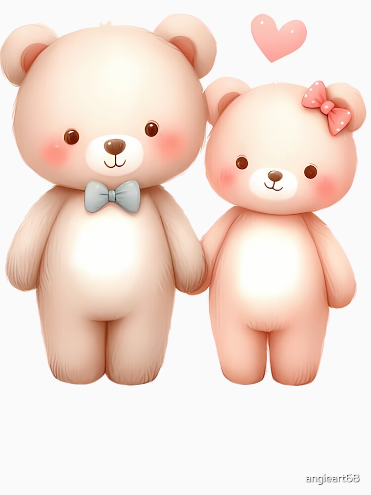 cute couple bear by angieart68