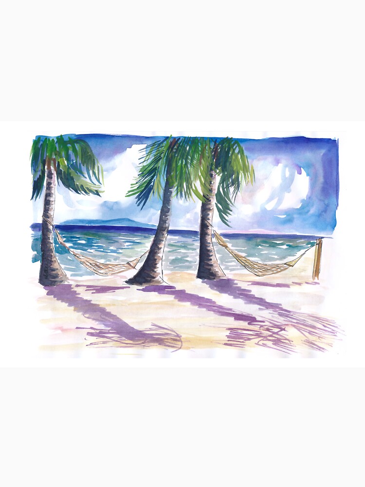 Chilling in the Caribbean with Hammocks at the Beach by artshop77