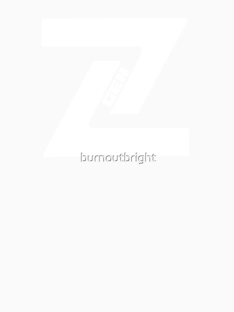 Abstract Generation Z  White Print by burnoutbright