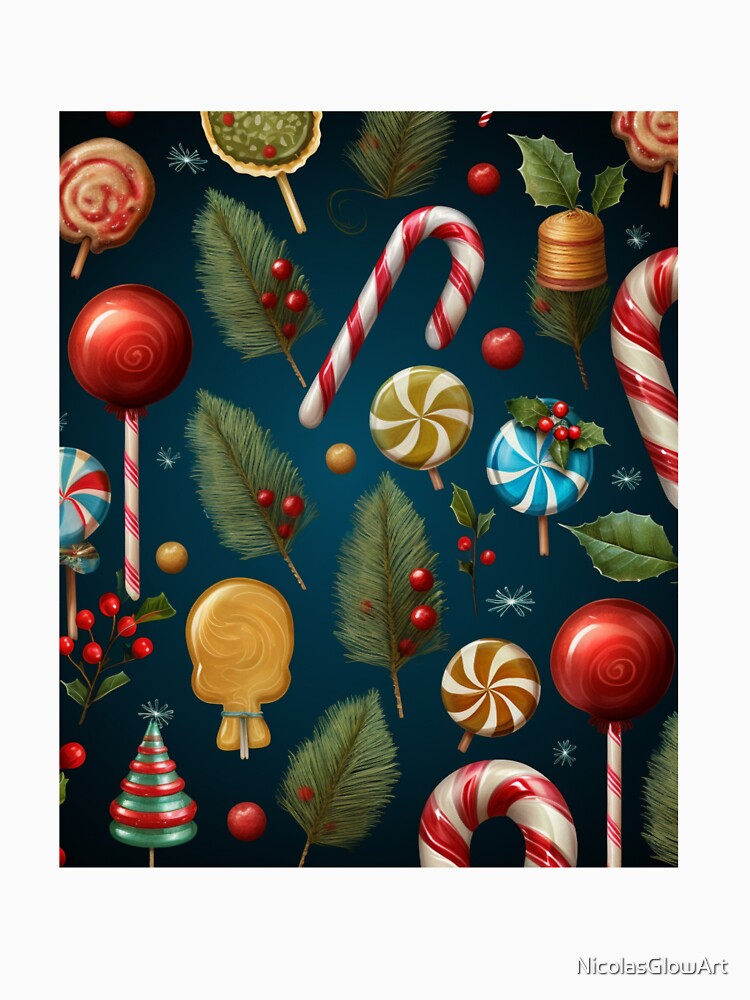 Christmas Candy Patterns by NicolasGlowArt
