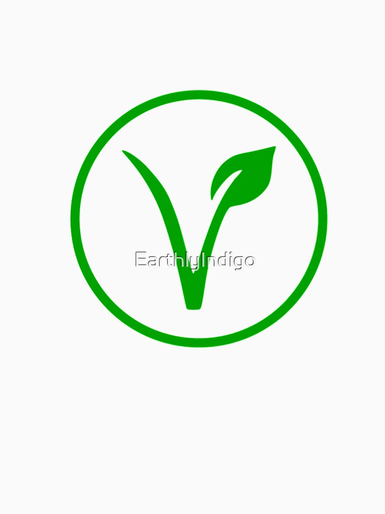 Vegan Symbol, Vegetarian Plant Powered by EarthlyIndigo
