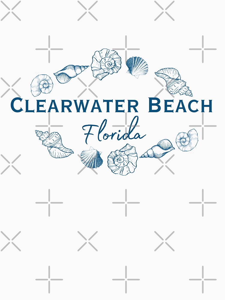 Clearwater Beach Florida Seashell Circle Shirt | Coastal Beach Souvenir Tee | Ocean-Inspired Florida Apparel by DonnaRaine