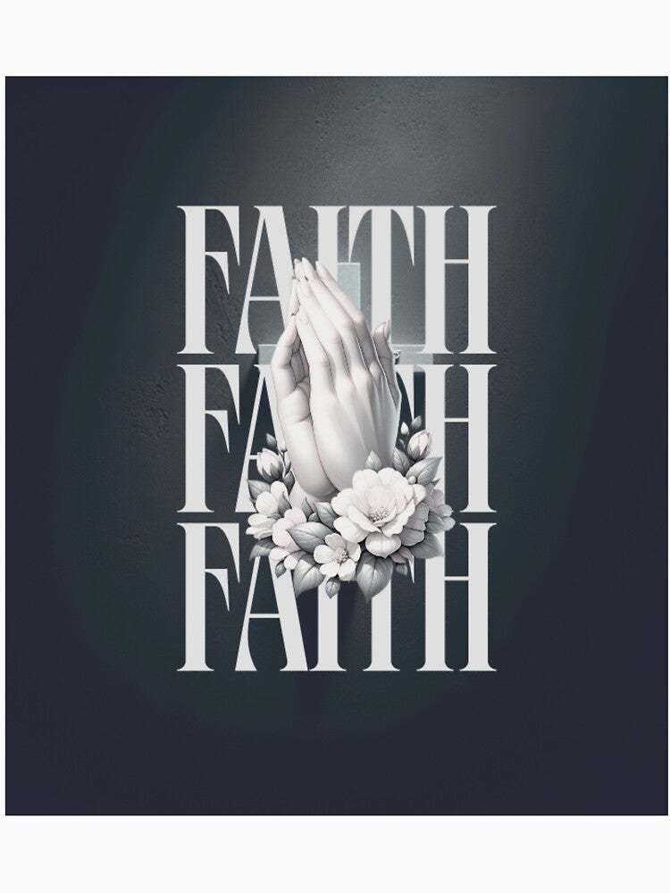 Christian Minimalist T-Shirt – Faith Faith Faith – Modern Christian Design by xaristudio