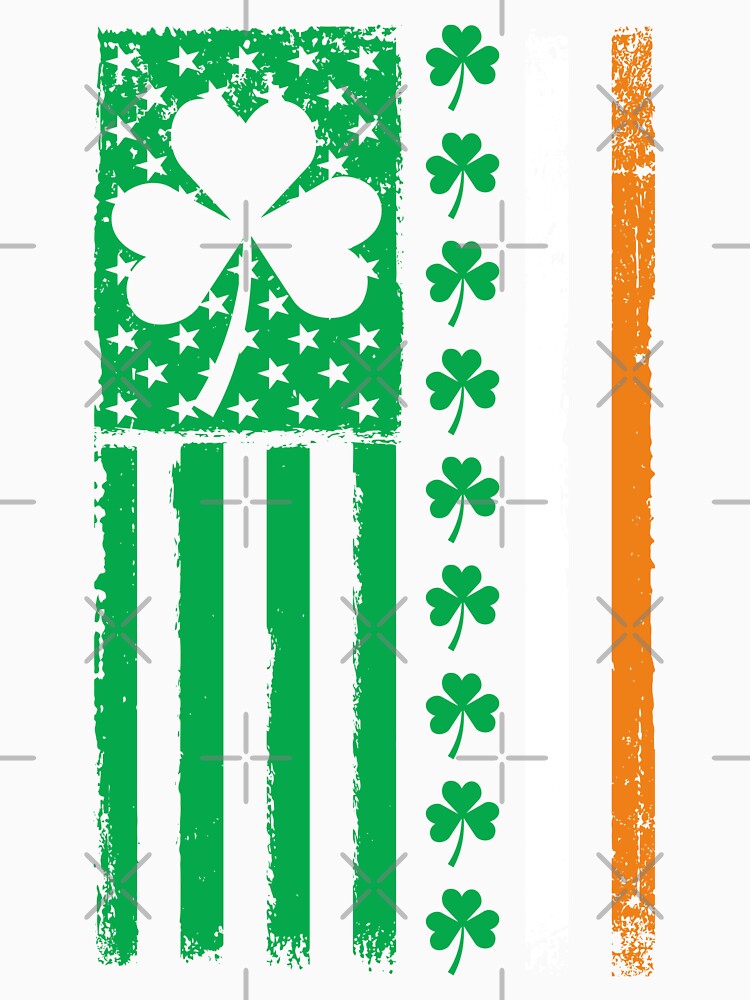 St Patricks Day Irish American Flag by RR-Arts