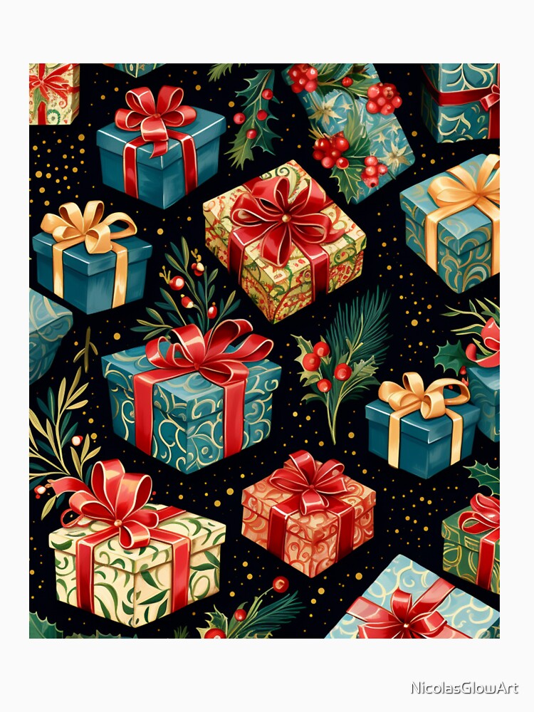 Christmas Pattern Gifts by NicolasGlowArt