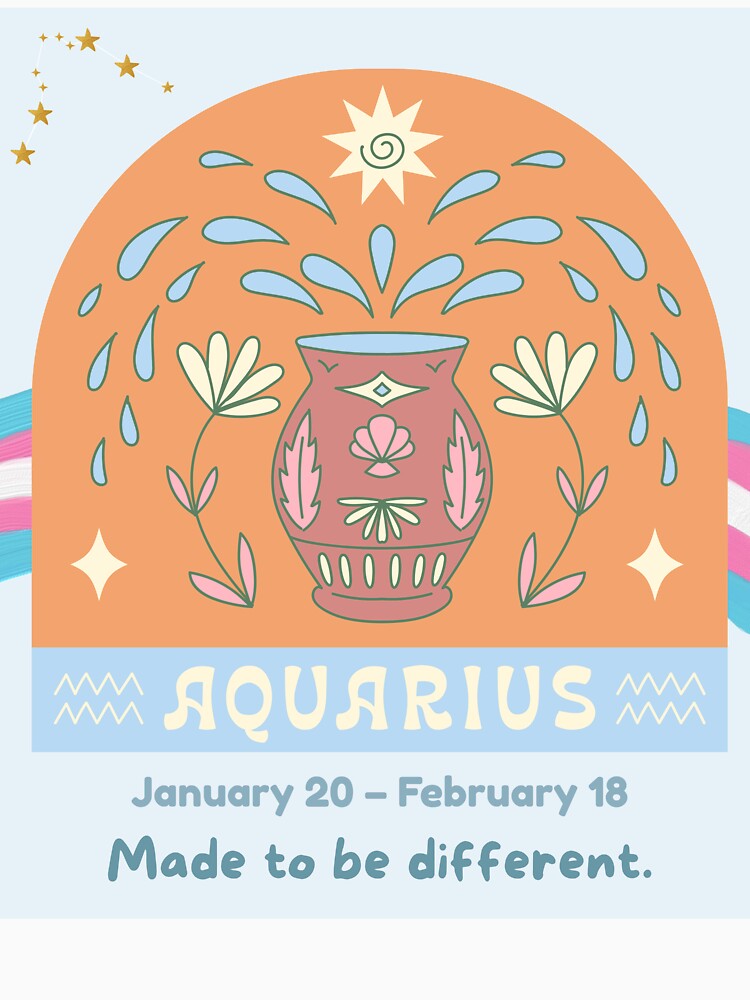 Aquarius Zodiac Sign | Minimal Elegant Astrology Design by Sparlio