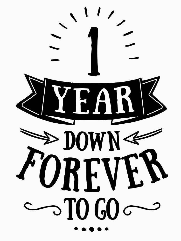 One Year Down Forever To Go Anniversary Couple T-shirt, Gadget Cases And Other Gifts by MemWear