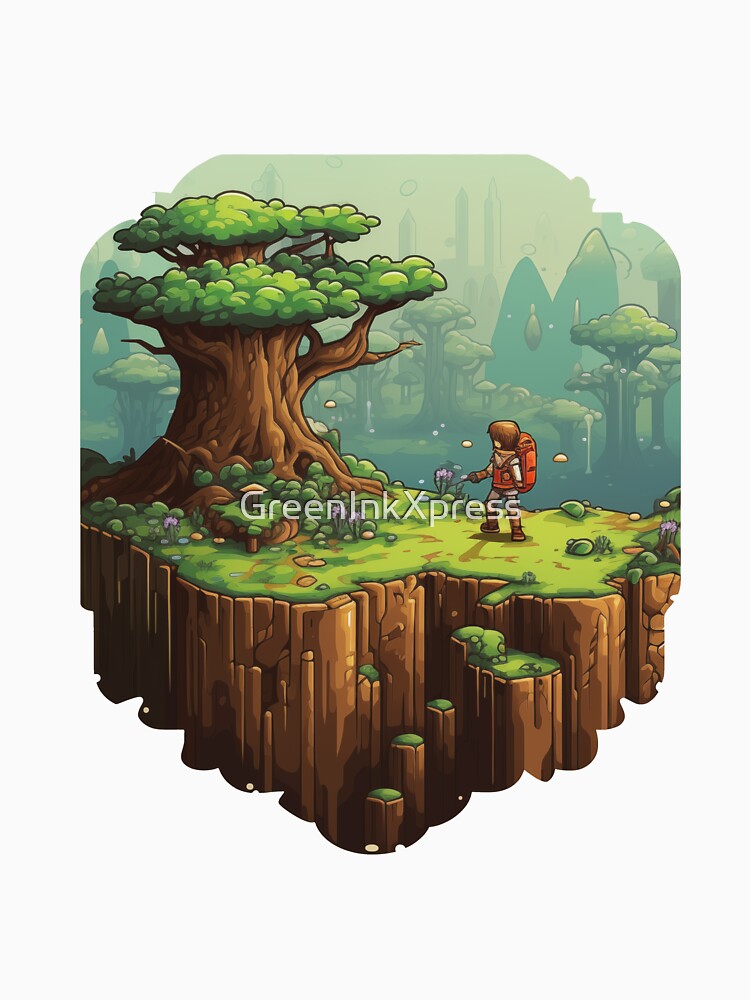 Pixelated Nature Adventure: Retro-Inspired Wilderness Wanderlust by GreenInkXpress