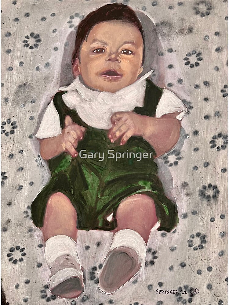 Baby Portrait of Ernest Villalpando by Artist Gary Springer