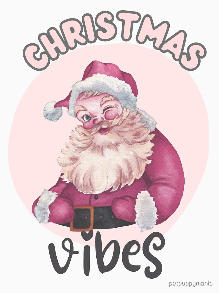 Retro Vintage Pink Santa Claus - Chrismtas 2022 - Funny Christmas Outfits for Holiday Season by petpuppymania