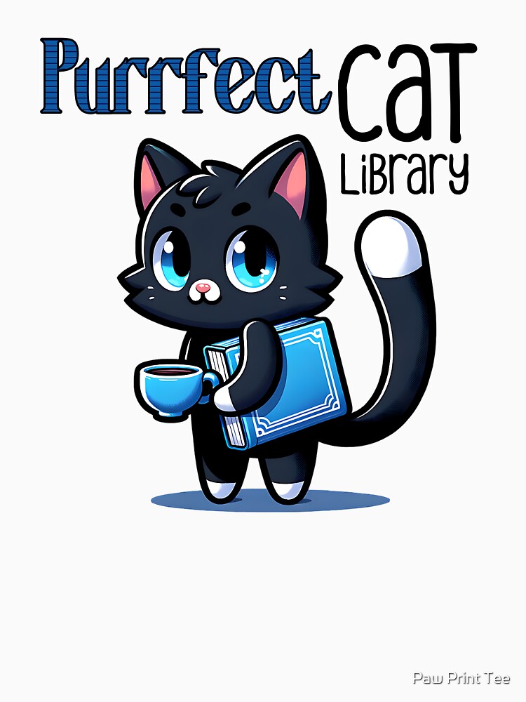 Purrfect Cat Library by Paw Print Tee