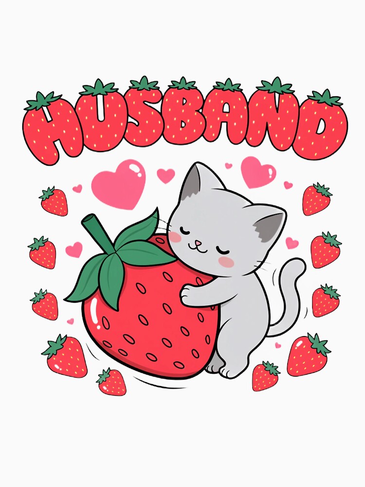 Cute Strawberry Cat Husband by Tafa_Design