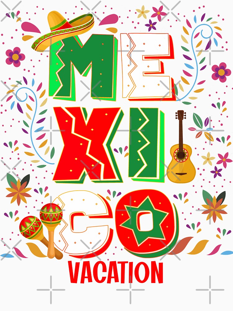 Mexico Colorful Typography Matching Group Vacation by Nzgiftsandmore