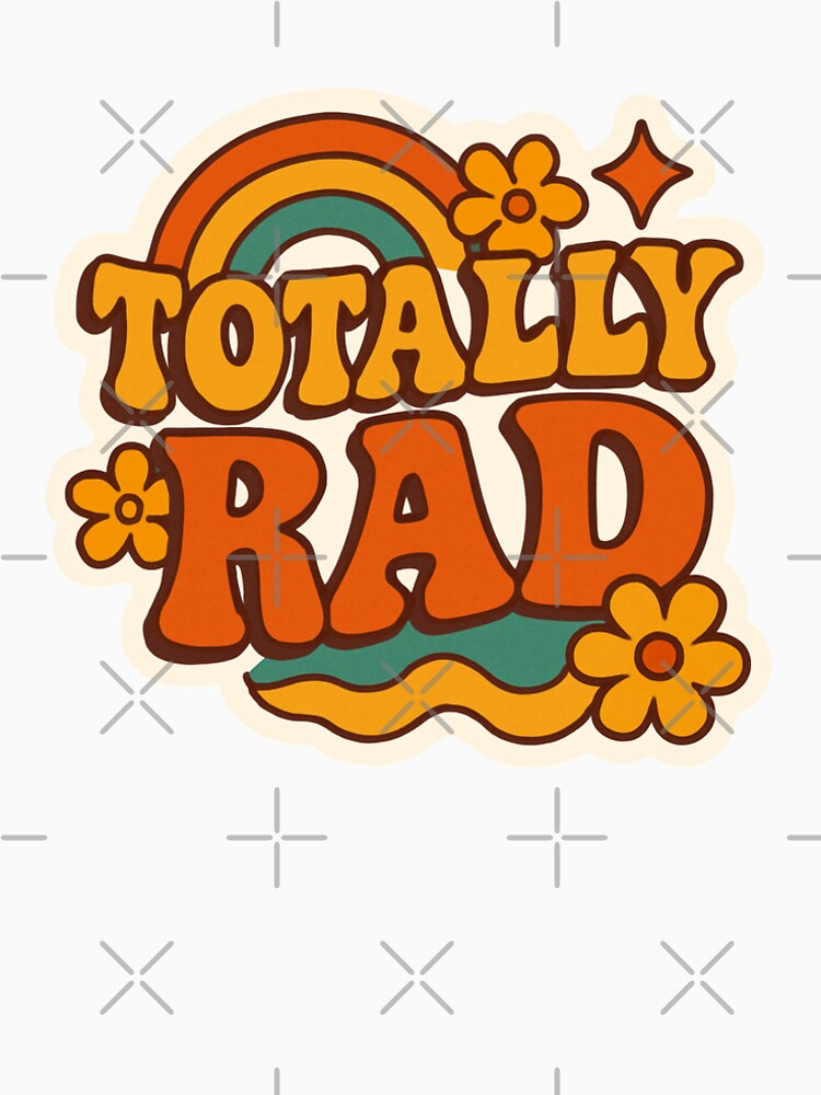 Totally Rad Retro 70s Sticker – Vintage Rainbow Vibes by 5CatDesign