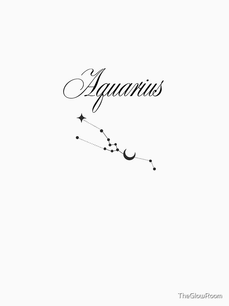 Aquarius Constellation Art | Zodiac Sign Illustration by TheGlowRoom