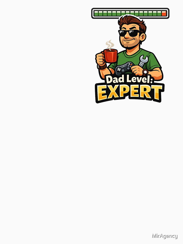Dad Level Expert – Funny Gamer Dad Coffee Design for Father’s Day by MirAgency