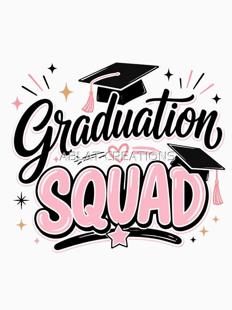 Graduation Squad 2026 Pink Aesthetic | Cute Graduate Squad T-Shirt Design by ABLAT-CREATIONS
