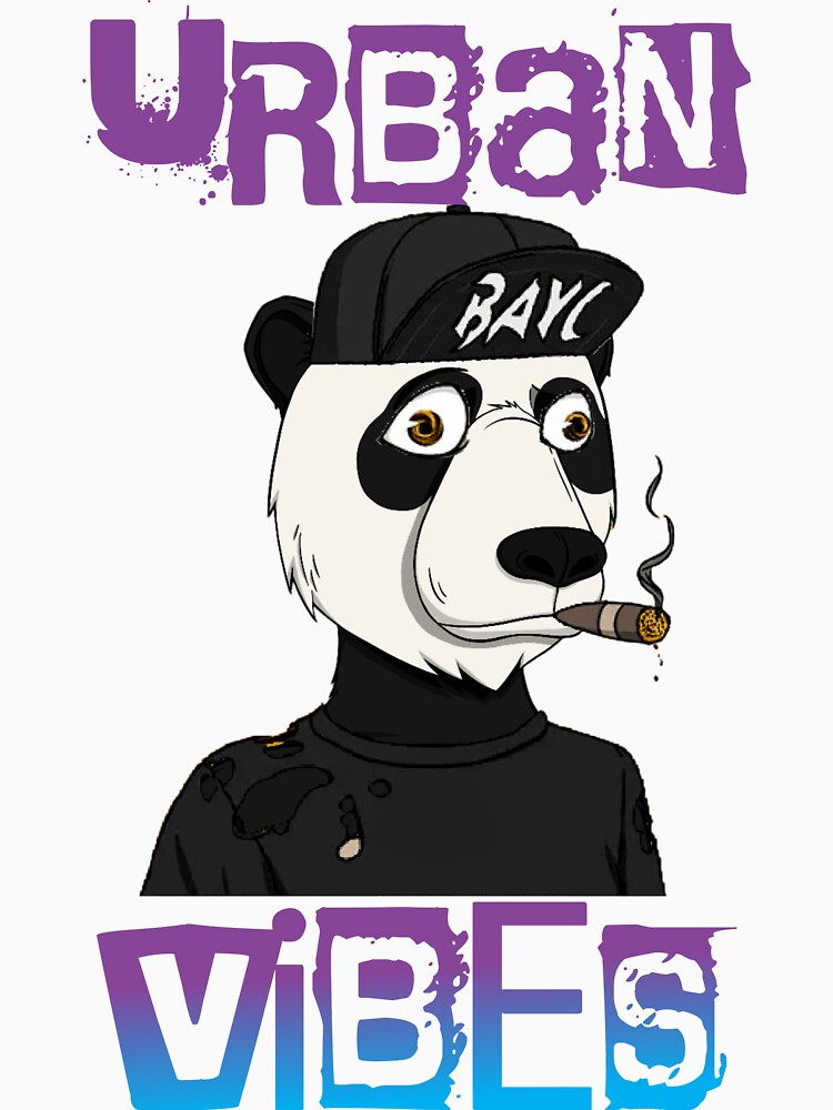 Urban Panda with Cap and Cigar by .LessuX.