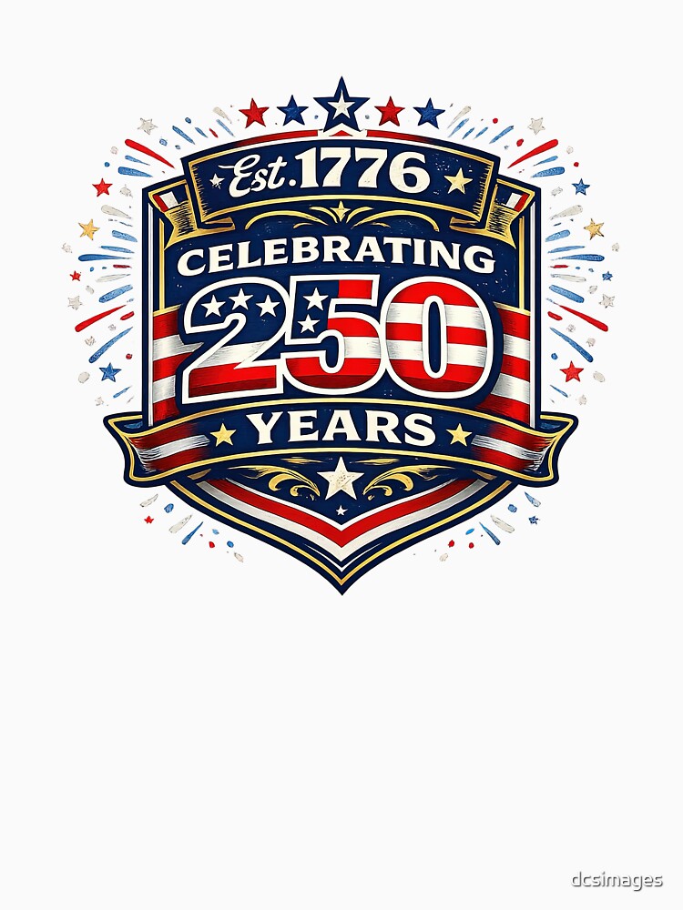 Est. 1776 Celebrating 250 Years Patriotic USA by dcsimages