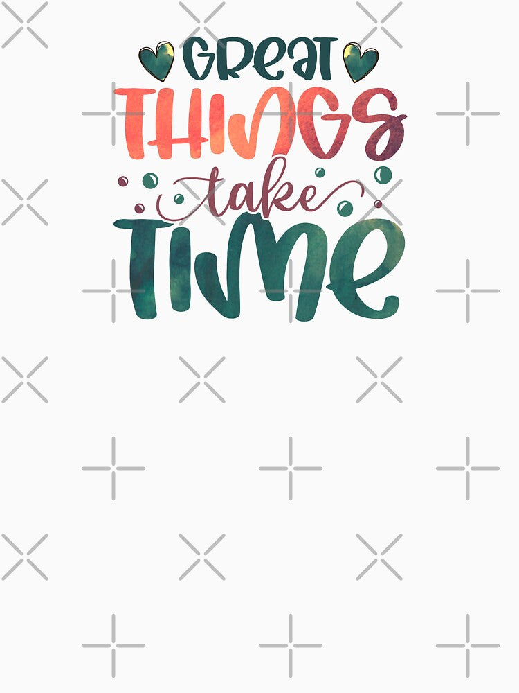 Green great things motivational phrase by Arne Smet