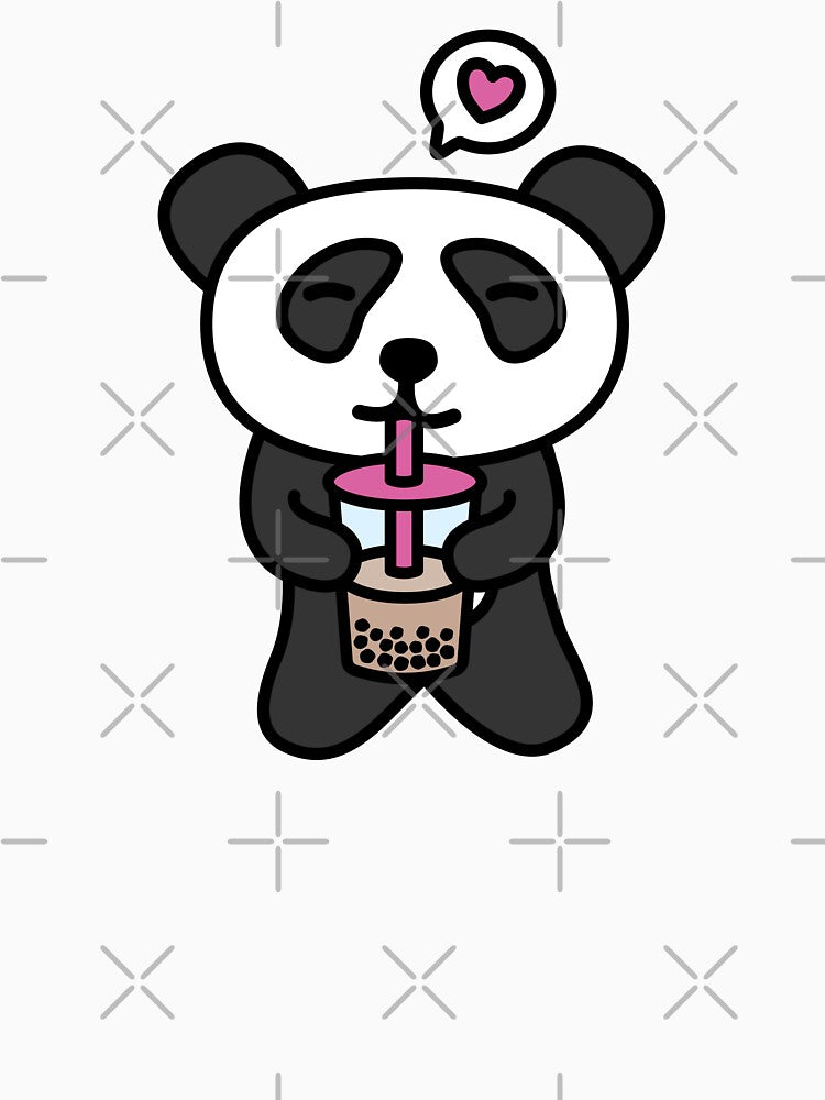 Kawaii Panda Drinking Boba Tea by hadicazvysavaca