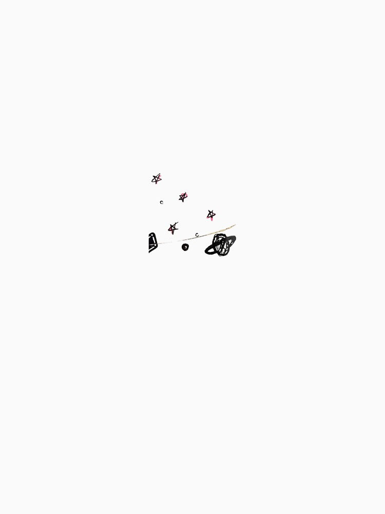 low quality space aesthetic hand-drawn saturn and stars by sylviasparkles