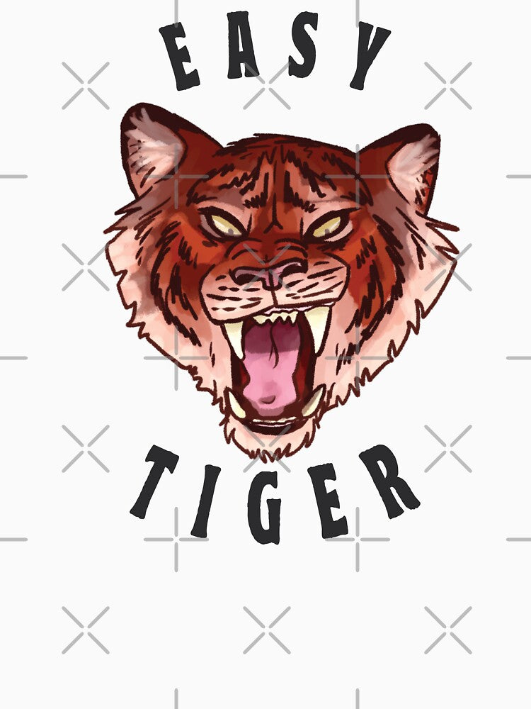 Easy Tiger T-Shirts, Tiger Lover Gift, Tiger Face Sweatshirt, Animal Lover Gift, Tiger Shirt, Tiger Mascot Unisex Sweatshirt Tee by TonySpencer