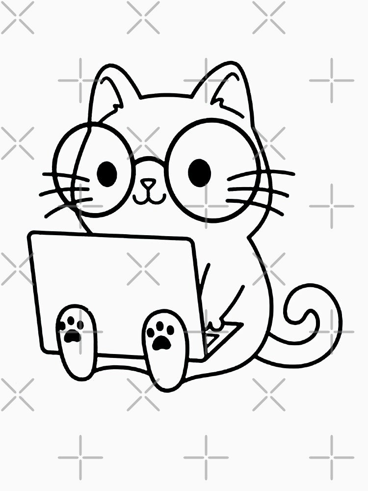 nerd cat by ompongalfina