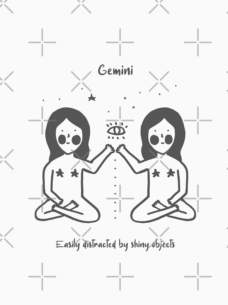 Gemini Easily Distracted By Shiny Objects Funny Astrology by Harmonick-Tees