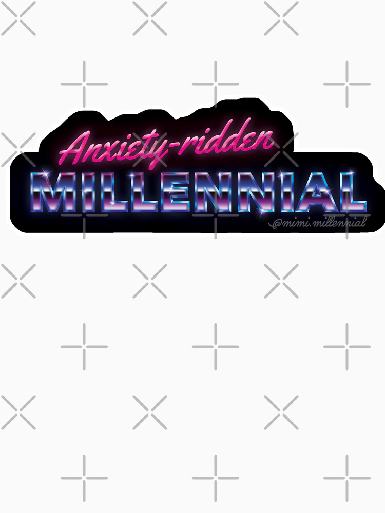 Anxiety-ridden millennial in futuristic 80s vibes by carmenpexa