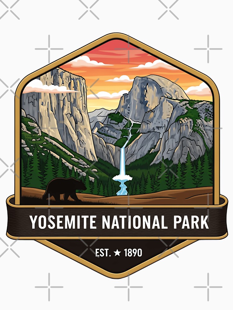 Yosemite National Park Waterfalls Valley Wilderness Vintage Travel Exploration Beauty by Simsimah26Parks