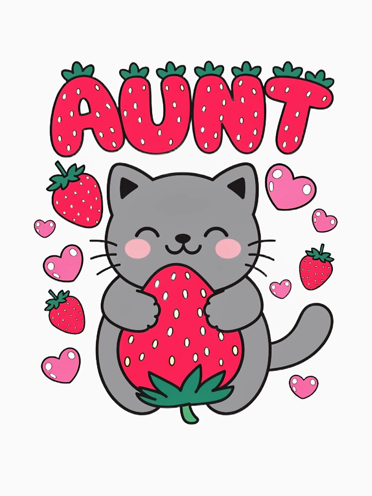 Cute Strawberry Cat Aunt by Tafa_Design