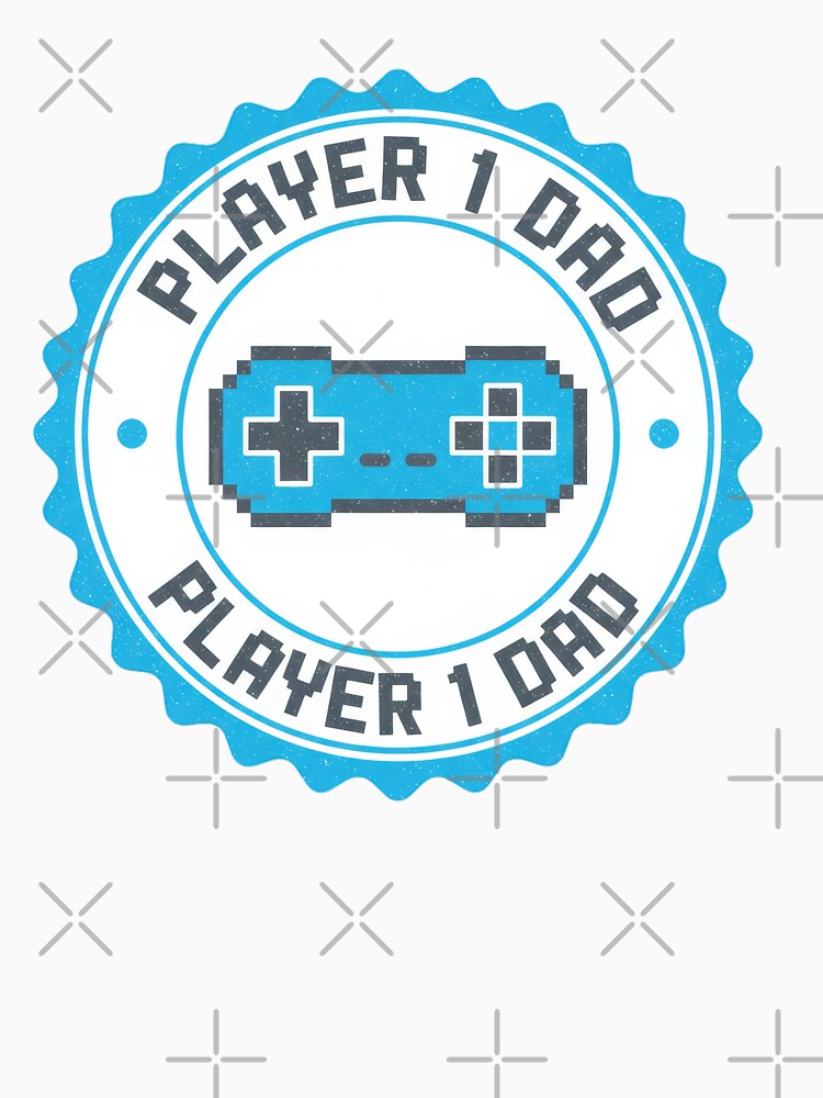 Player 1 Dad Gaming Badge by Teeny Quities