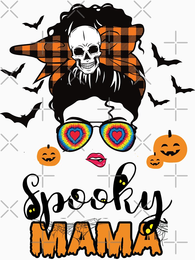 Spooky Mama Messy Bun For Halloween Messy Bun Mom Monster by manzee