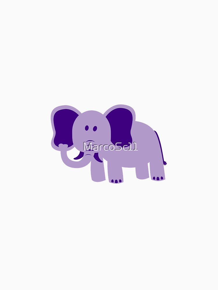 Purple elephant, cartoon by MarcoSc11