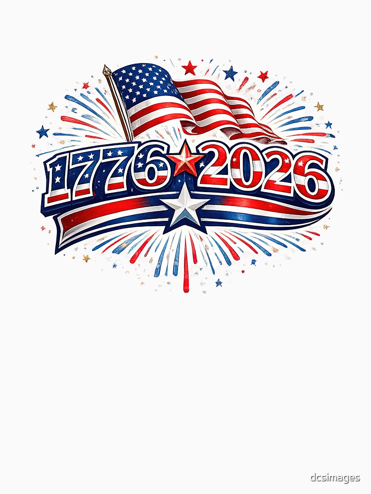 1776–2026 USA 250th Anniversary Patriotic Fireworks by dcsimages