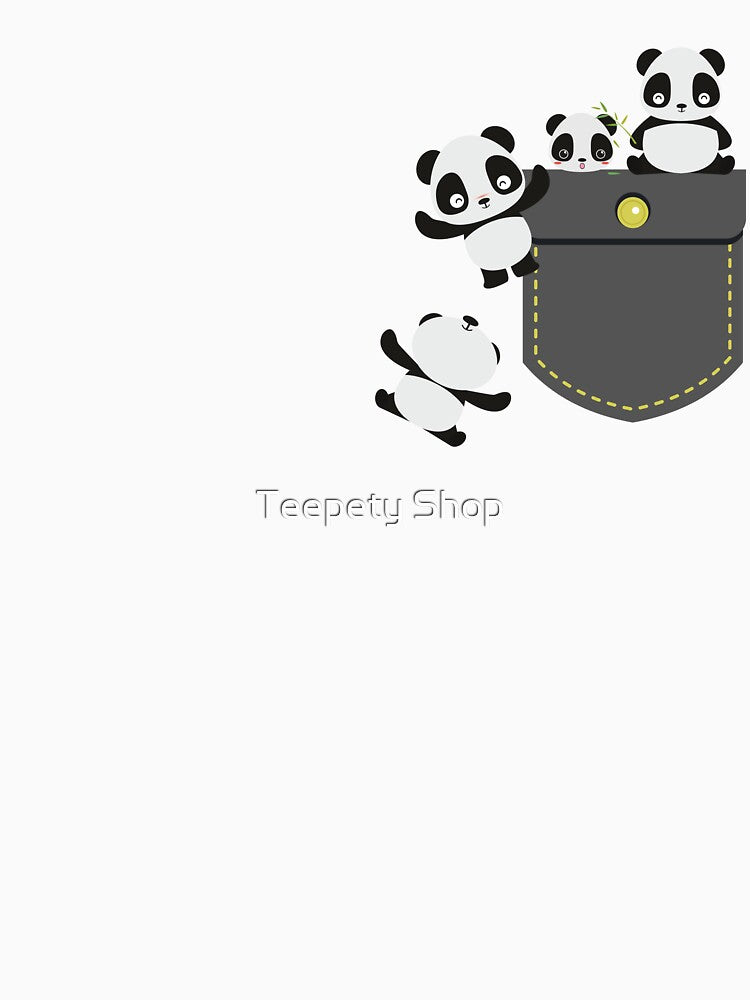 pandas pocket by Teepety Shop