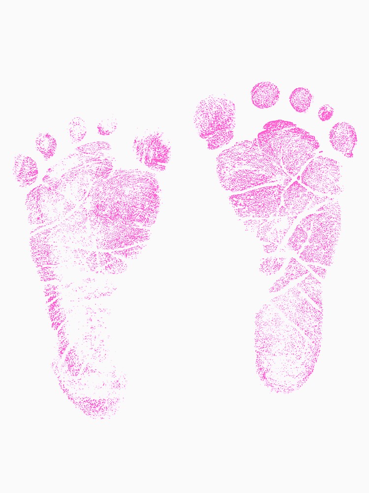 Pink Baby Footprints. Adorable Baby Feet Perfect For New Baby Girl by Digital Eclectica